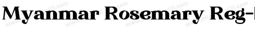 Myanmar Rosemary Reg字体转换